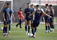 World Cup 2022: Cristiano Ronaldo tập luyện cùng đồng đội tuyển Bồ Đào Nha