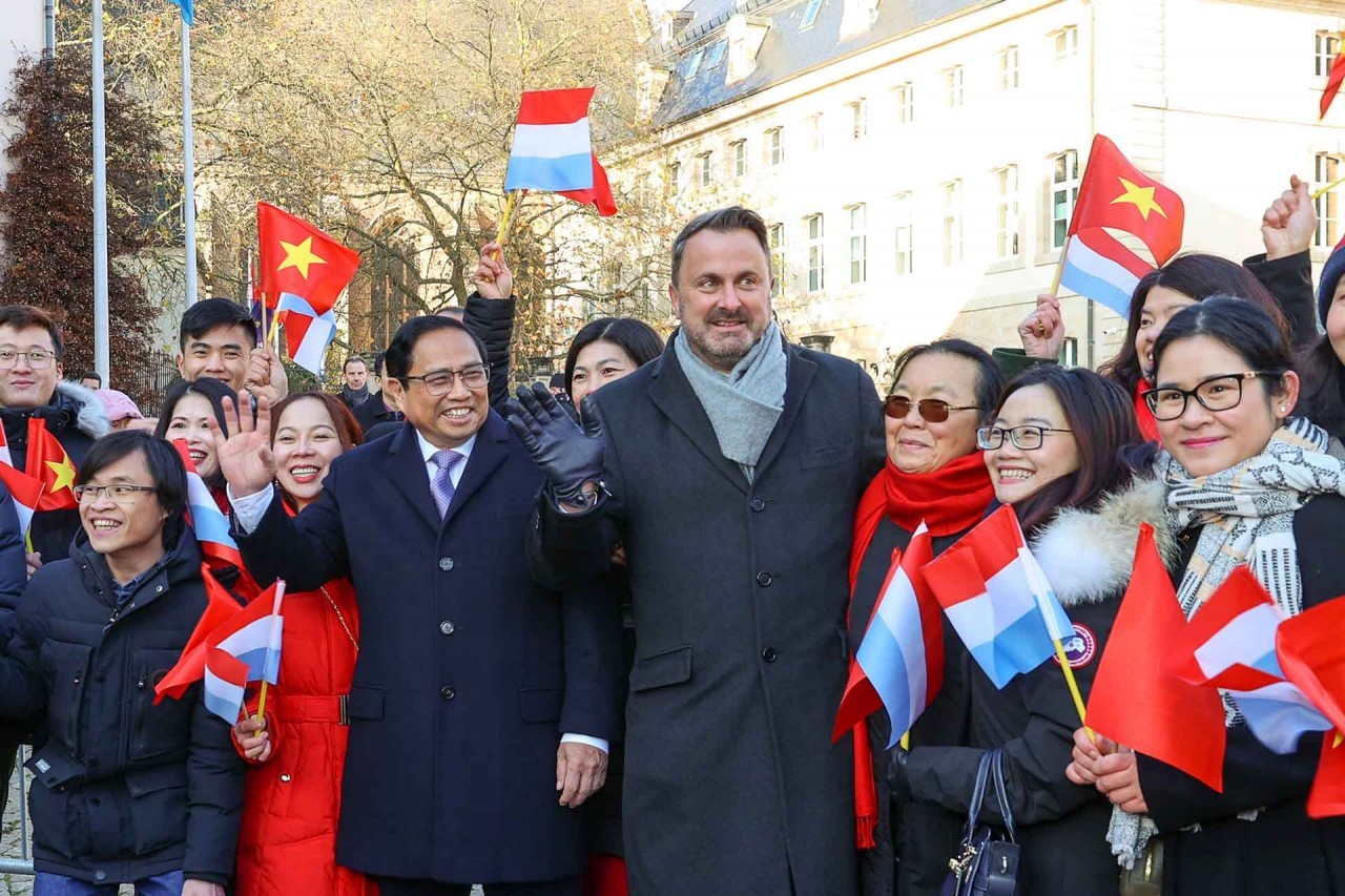 Welcome ceremony held for Prime Minister Pham Minh Chinh in Luxembourg