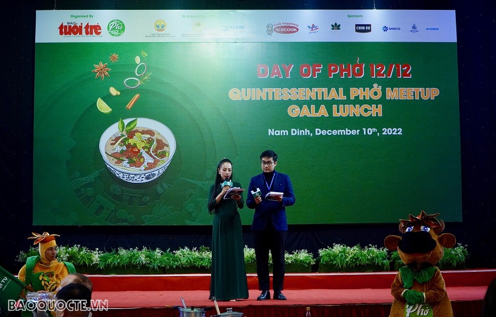 (12.10) Ngày 12/10, Ngày của Phở đã khai mạc tại thành phố Nam Định, với sự tham dự của nhiều khách mời. (Ảnh: Việt Nguyễn)