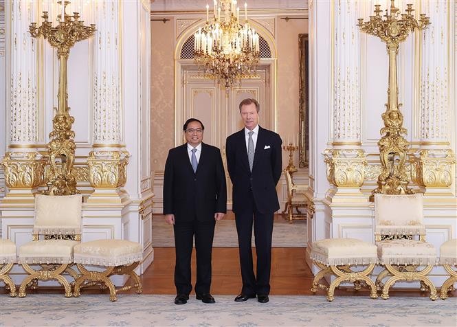 Thủ tướng gặp Đại công tước Luxembourg. (Nguồn: TTXVN)