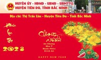 Huyện ủy-HĐND-UBND-UBMTTQ huyện Tiên Du tỉnh Bắc Ninh chúc mừng năm mới 2023