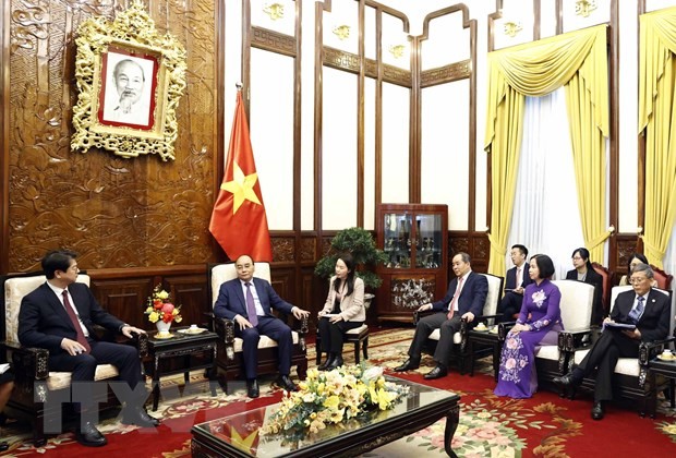 President Nguyen Xuan Phuc hails cooperation between Vietnam News Agency, Yonhap