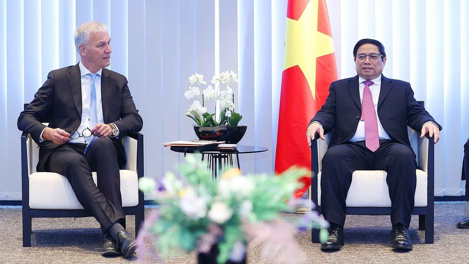 Thủ tướng Phạm Minh Chính tiếp Chủ tịch Liên minh Bỉ-Việt