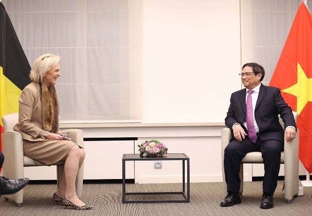 Prime Minister Pham Minh Chinh meets Senate President, Princess of Belgium