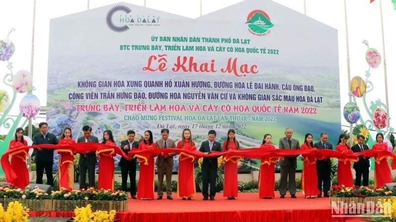 Da Lat opens flower space and international flower and ornamental plant fair. (Photo: NDO)