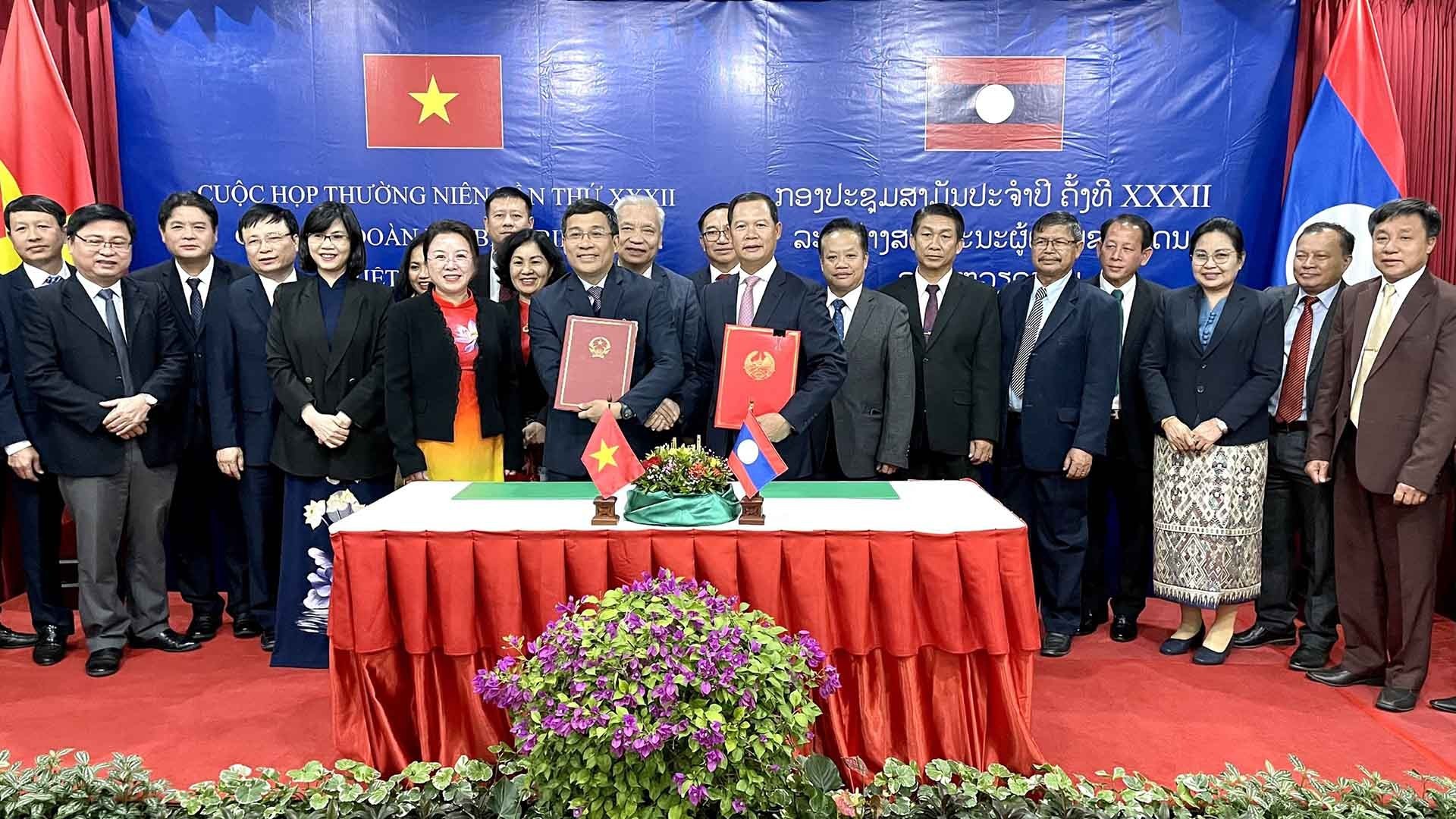 Cuộc họp thường niên XXXII giữa hai Đoàn đại biểu biên giới Việt Nam-Lào