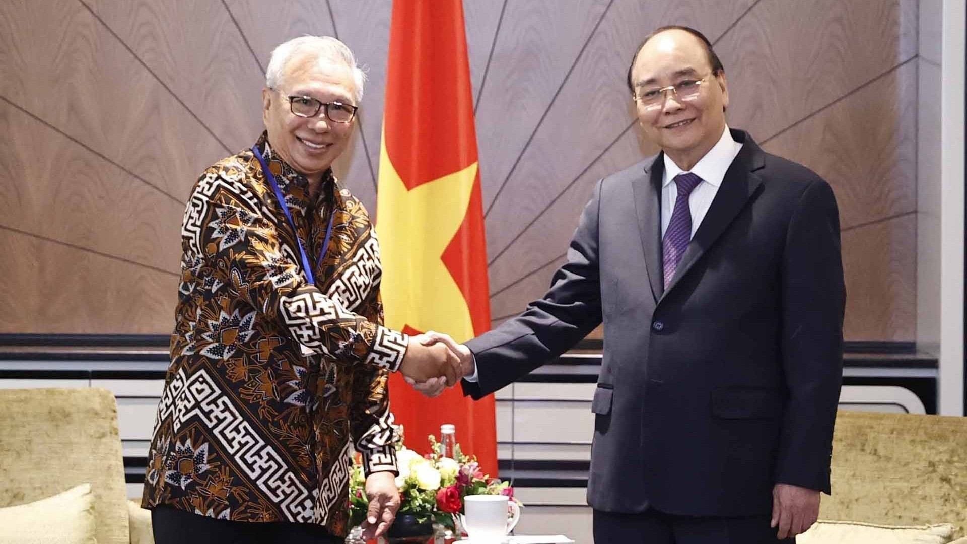 Chủ tịch nước Nguyễn Xuân Phúc tiếp Chủ tịch Hội Hữu nghị Indonesia-Việt Nam