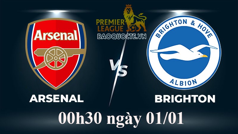 Link xem trực tiếp Arsenal vs Brighton (00h30 ngày 01/01) vòng 18 Ngoại hạng Anh 2022