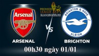 Link xem trực tiếp Arsenal vs Brighton (00h30 ngày 1/1) vòng 18 Ngoại hạng Anh 2022
