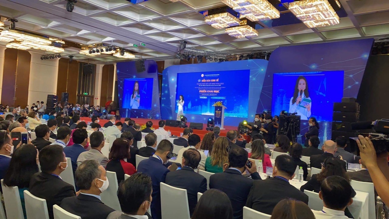 Diễn đàn kinh tế TP. Hồ Chí Minh (HEF) là sự kiện quốc tế thường niên - cơ hội để Lãnh đạo Thành phố trao đổi, thảo luận với các chuyên gia, các nhà khoa học, các tổ chức, các doanh nghiệp trong và ngoài nước. (Ảnh: Thanh Tùng)