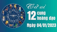 Tử vi 12 cung hoàng đạo Thứ Tư ngày 4/1/2023: Bọ Cạp tình cảm xuống dốc