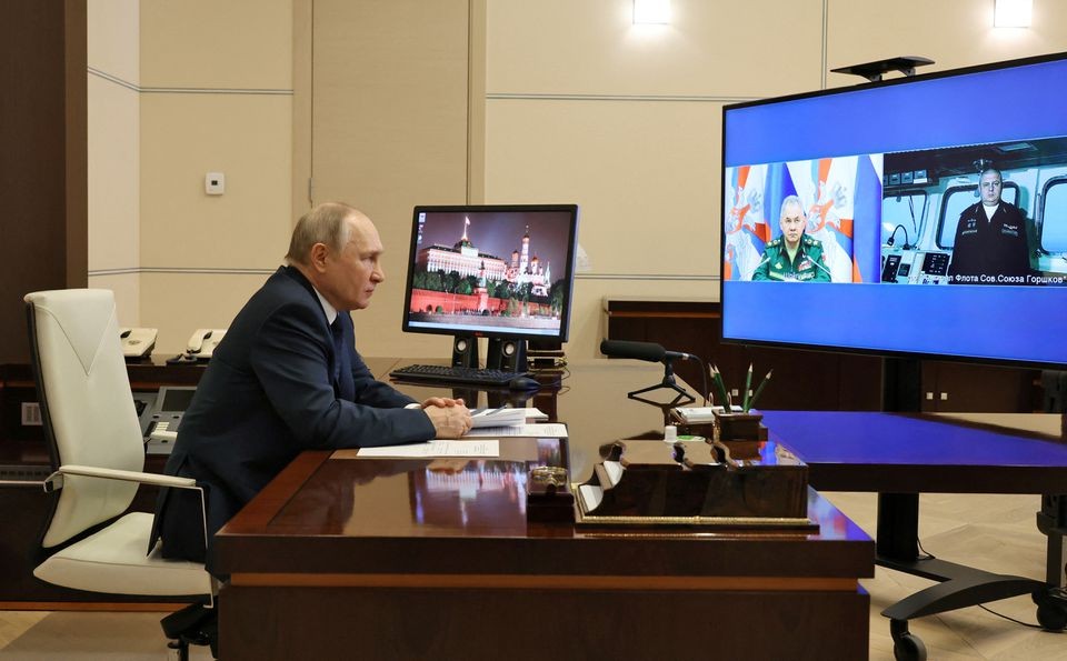 Tổng thống Nga Putin tham dự lễ xuất quân tàu khu trục “Đô đốc Gorshkov”