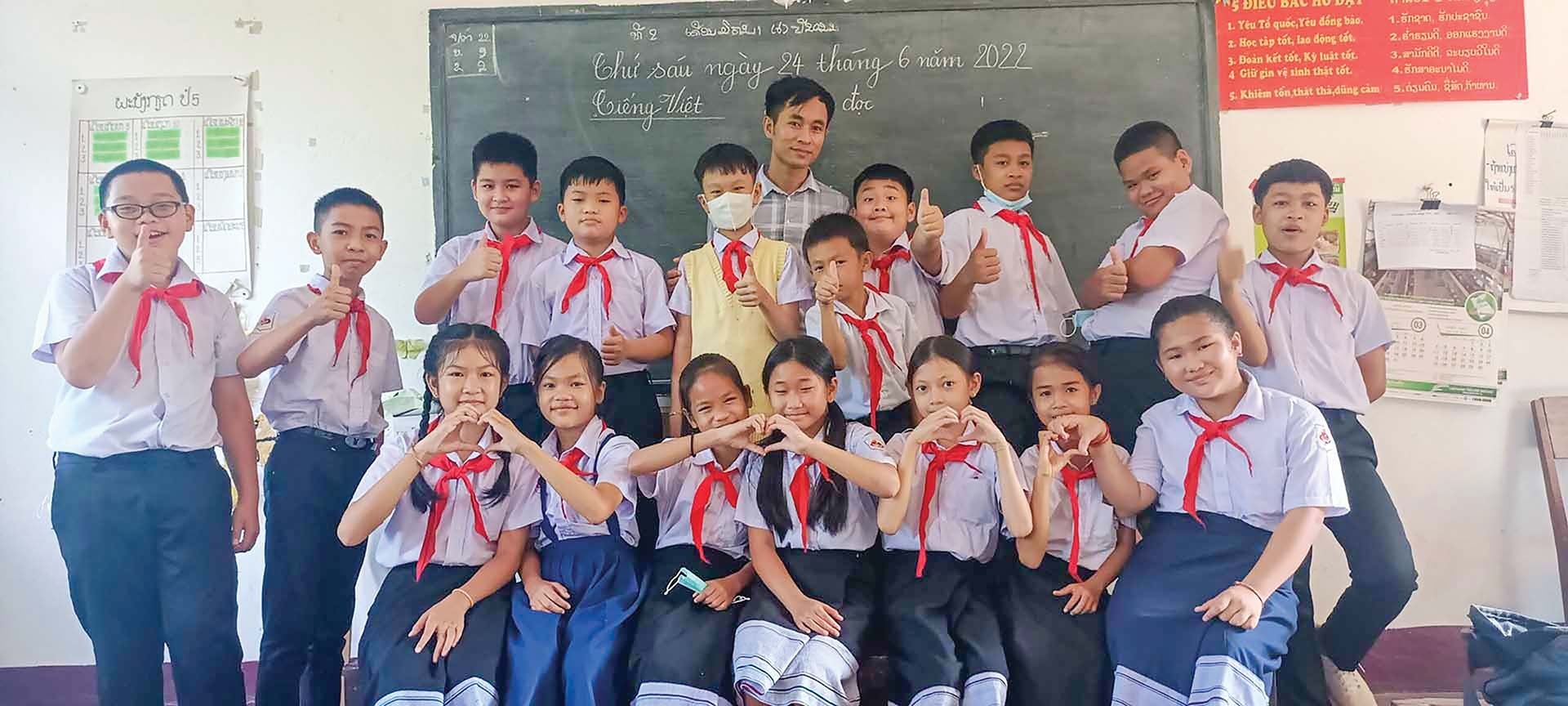 Một lớp học tiếng Việt tại Lào. (Ảnh: Trương Văn Phương) Một lớp học tiếng Việt tại Lào. (Ảnh: Trương Văn Phương)