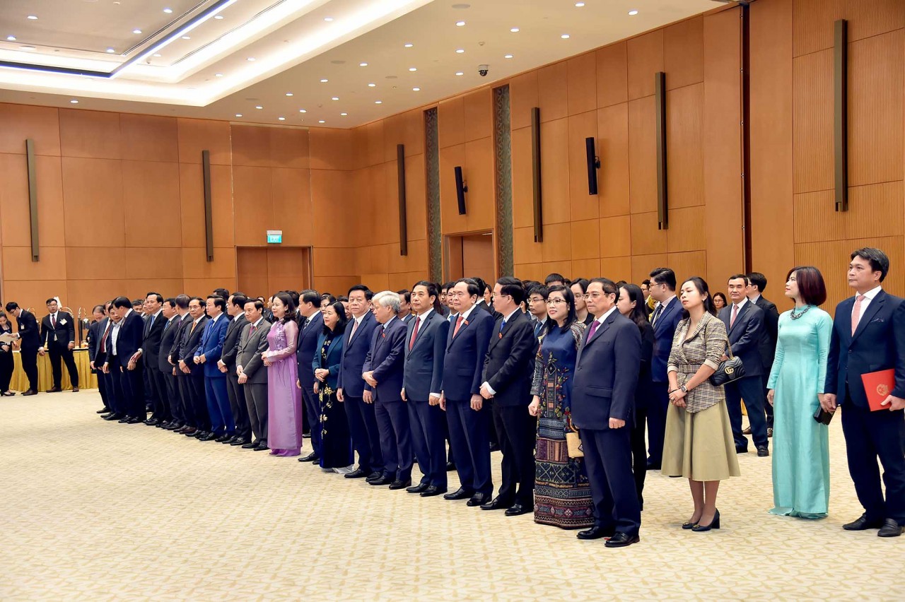 Thủ tướng Phạm Minh Chính và Phu nhân chiêu đãi Đoàn Ngoại giao nhân dịp Tết cổ truyền Quý Mão 2023