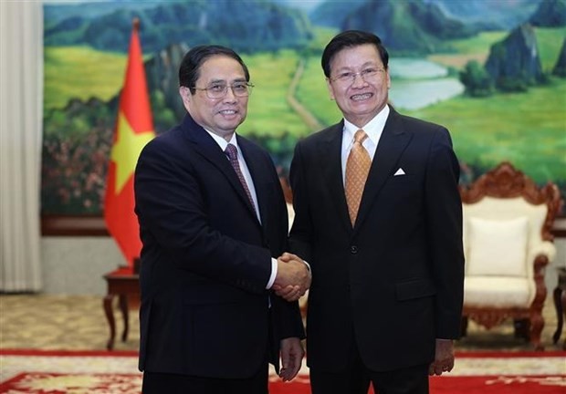 Prime Minister Pham Minh Chinh meets with Party General Secretary, President of Laos