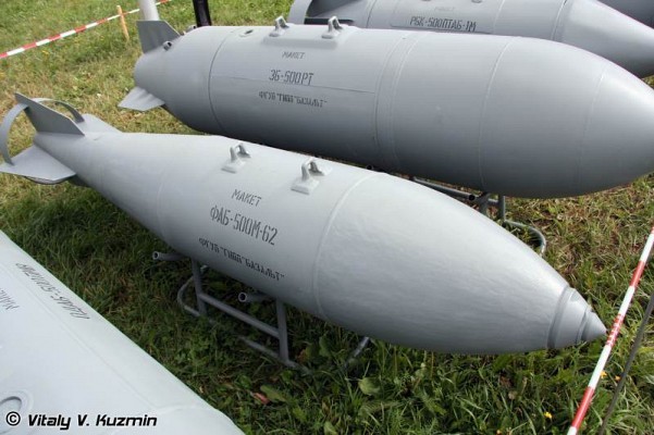 Bom FAB-500 M-62 có sức công phá khủng khiếp của Nga. (Nguồn: Vitaly)