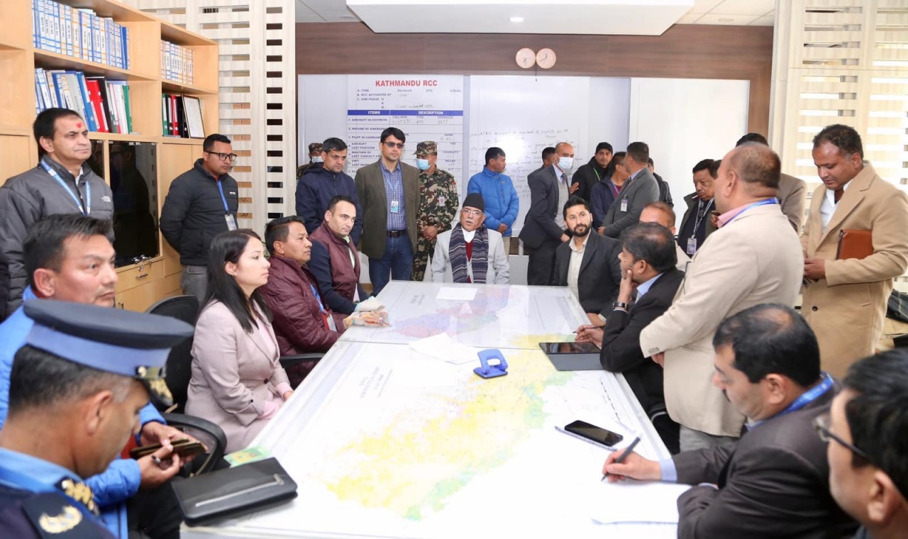 Thủ tướng Nepal Pushpa Kamal Dahal đã triệu tập một cuộc họp nội các khẩn cấp sau sự cố trên. (Nguồn: Twitter)