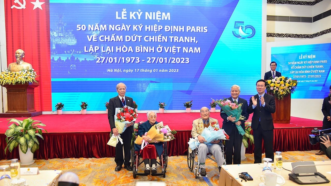 Lễ kỷ niệm 50 năm Ngày ký Hiệp định Paris về chấm dứt chiến tranh, lập lại hòa bình ở Việt Nam