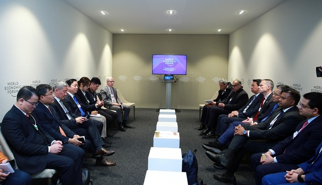 Deputy PM meets with global business leaders, senior officials at WEF meeting