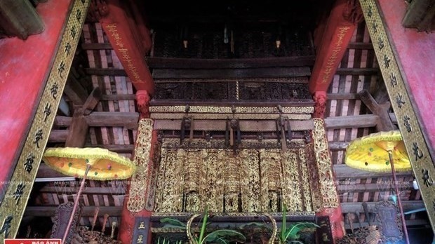 Woodcarving masterpiece of old communal house in northern Vietnam