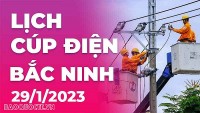 Lịch cúp điện hôm nay tại Bắc Ninh ngày 29/1/2023