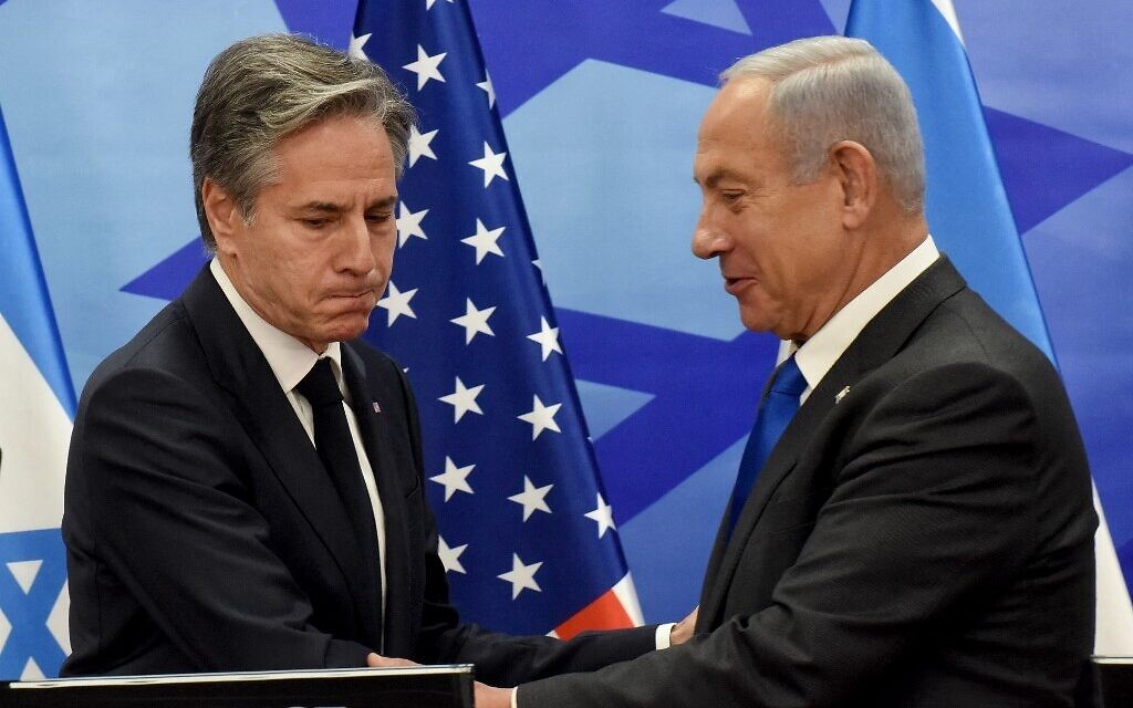 Xoa dịu căng thẳng ở Trung Đông, Ngoại trưởng Mỹ tới Israel đưa lời hứa bảo vệ, Palestine chẳng kỳ vọng. (Nguồn: AFP)