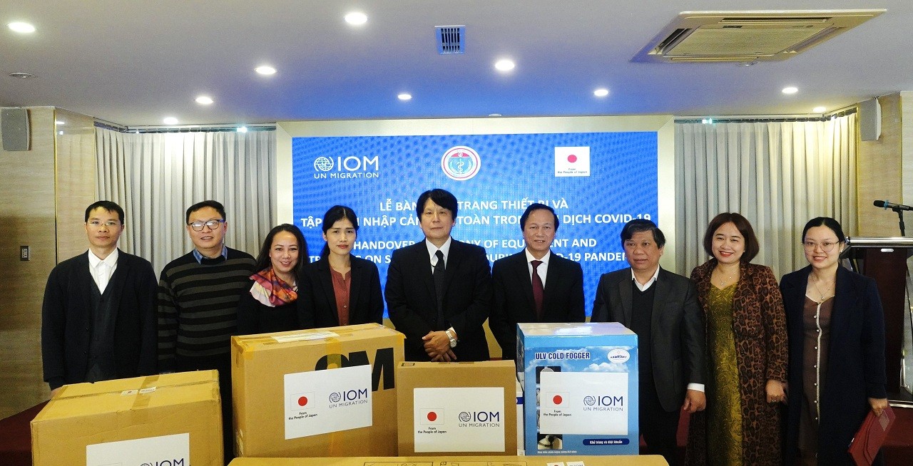 Lễ bàn giao giữa IOM và TLS Nhật Bản và Sở Y tế tỉnh Quảng Trị ngày 31/1. (Nguồn: IOM)