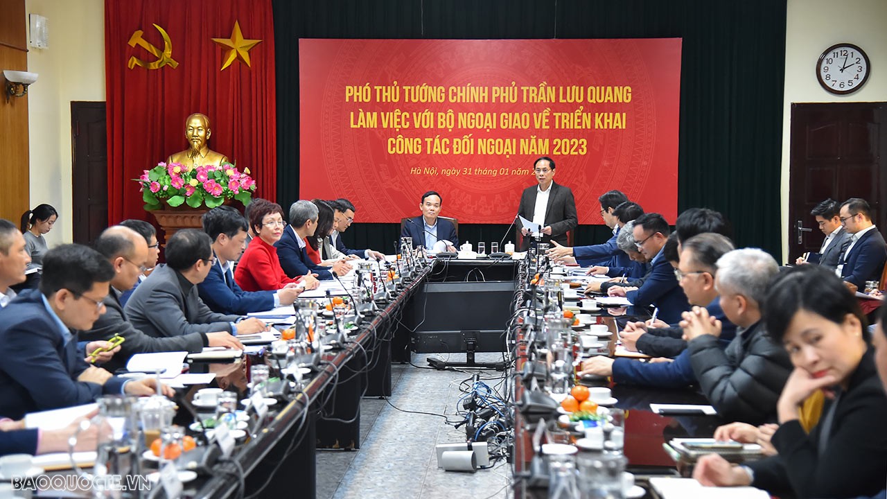 Deputy PM Tran Luu Quang works with Ministry of Foreign Affairs on task in 2023