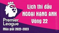 Lịch thi đấu Ngoại hạng Anh mùa giải 2022-2023: Lịch thi đấu Ngoại hạng Anh vòng 22 - Tottenham vs Man City