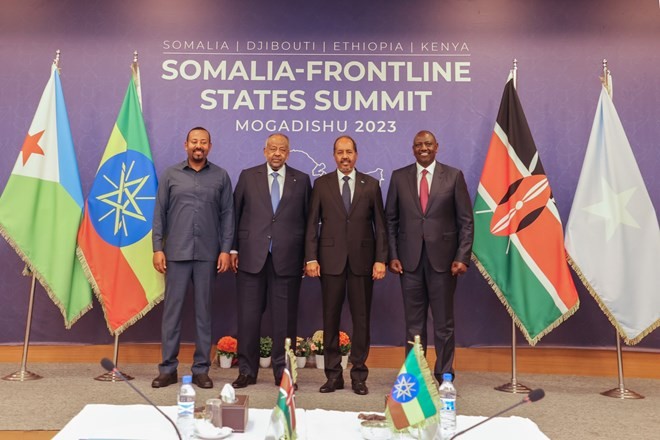 Bốn nước Sừng châu Phi họp thượng đỉnh, bàn việc 'khai trận' quét sạch khủng bố.(Nguồn: Hiiraan)