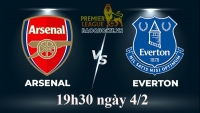 Link xem trực tiếp Arsenal vs Everton 19h30 ngày 4/2/2023 vòng 22 Ngoại hạng Anh