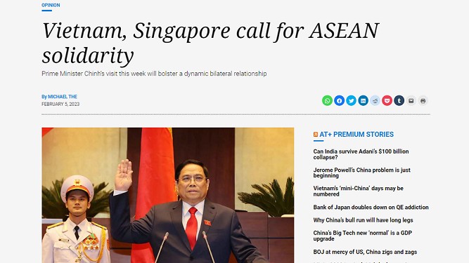 Việt Nam-Singapore tăng cường hợp tác, thúc đẩy đoàn kết ASEAN