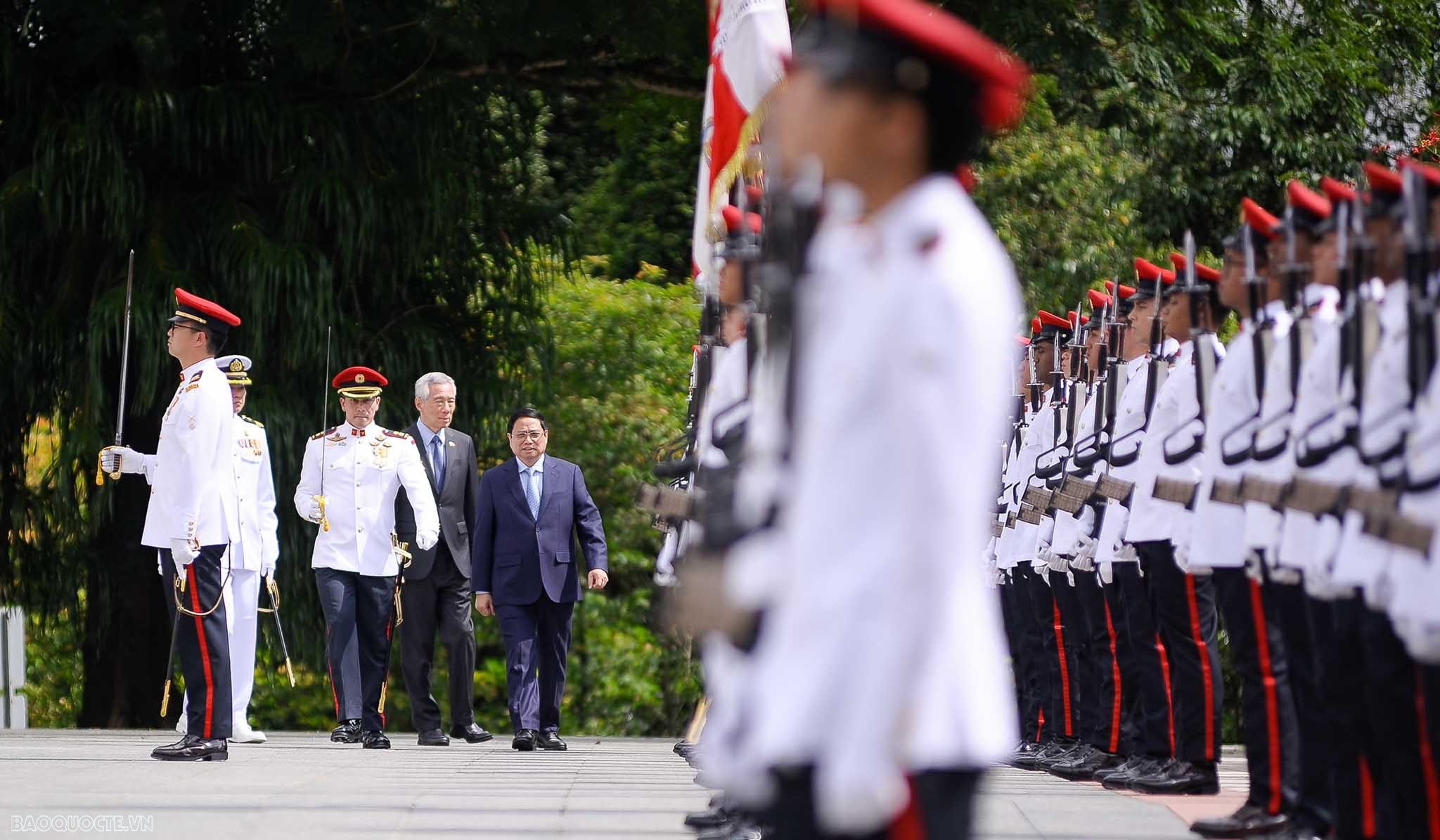 Lễ đón chính thức Thủ tướng Chính phủ Phạm Minh Chính và Phu nhân