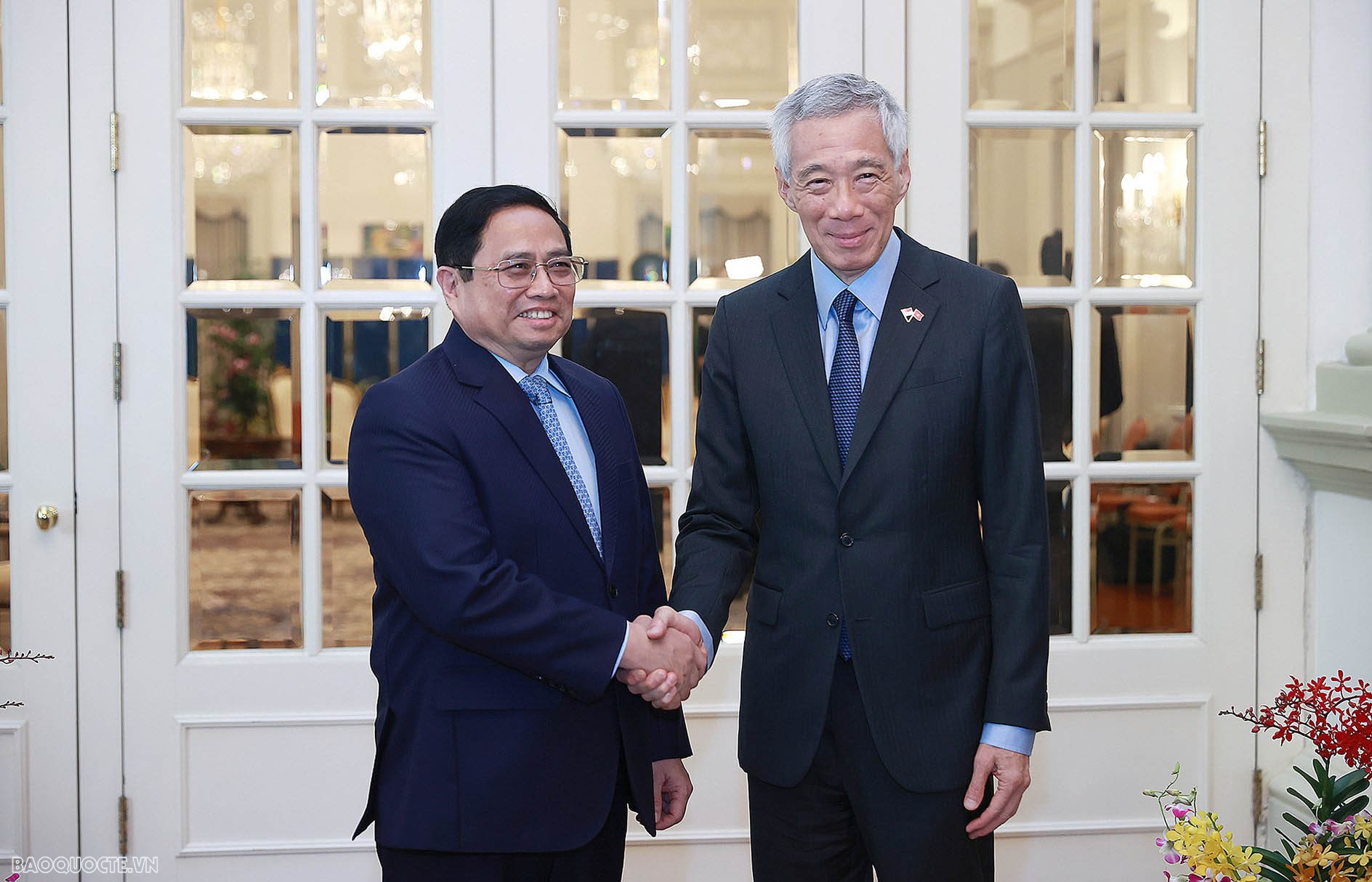 Official welcome ceremony held for Prime Minister Pham Minh Chinh in Singapore