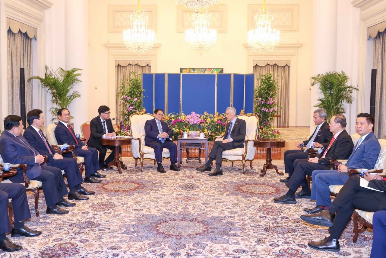 Vietnamese, Singaporean Prime Ministers hold talks in Singapore