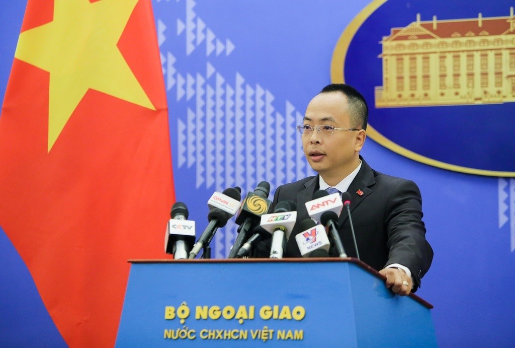 (02.09) Phó phát ngôn Bộ Ngoại giao Đoàn Khắc Việt cập nhật thông tin về tình hình người Việt mất tích sau vụ chìm tàu cá ở Hàn Quốc. (Nguồn: Bộ Ngoại giao)