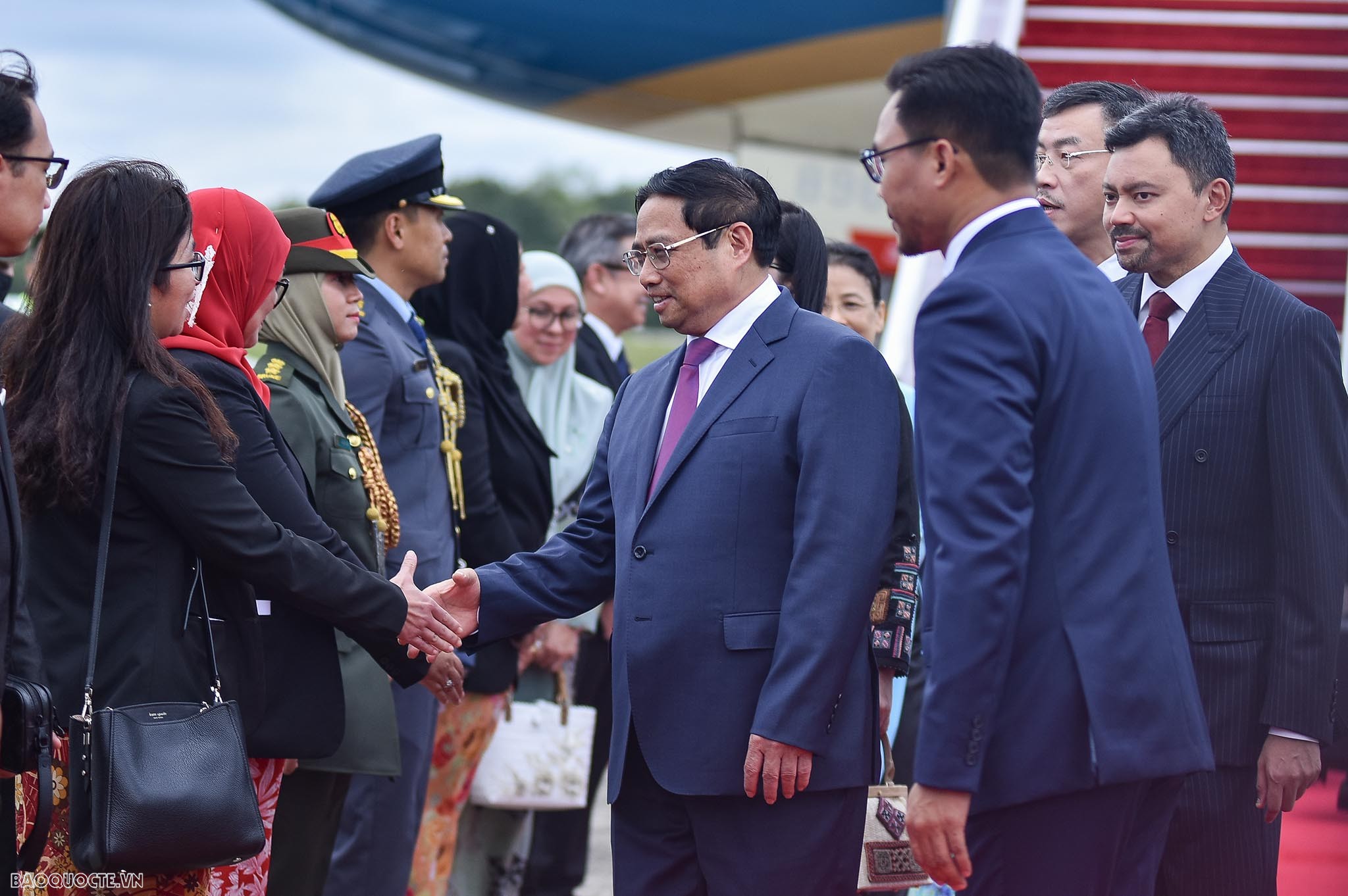 Lễ đón chính thức Thủ tướng Chính phủ và Phu nhân thăm chính thức Brunei