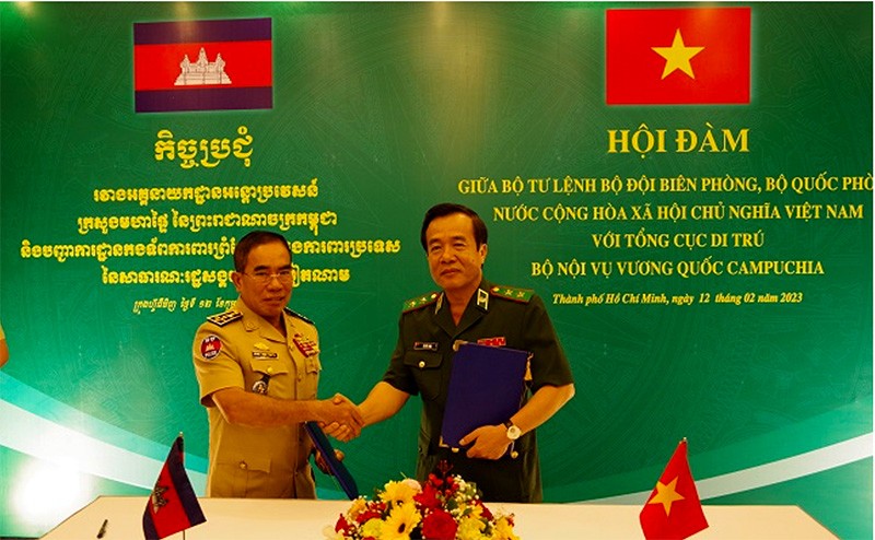 Bộ Tư lệnh Bộ đội Biên phòng Việt Nam và Tổng cục Di trú Campuchia tăng cường các chương trình phối hợp