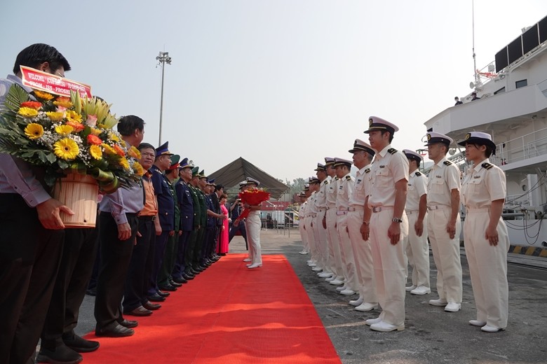 Tàu tuần tra của Nhật Bản đến thăm Đà Nẵng. (Nguồn: VGP
