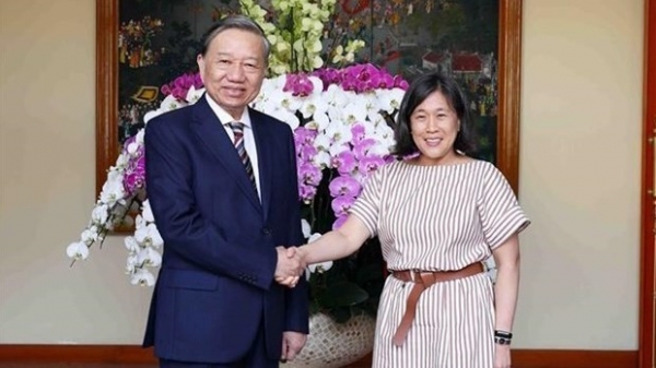 Minister of Public Security To Lam receives US Trade Representative Katherine Tai