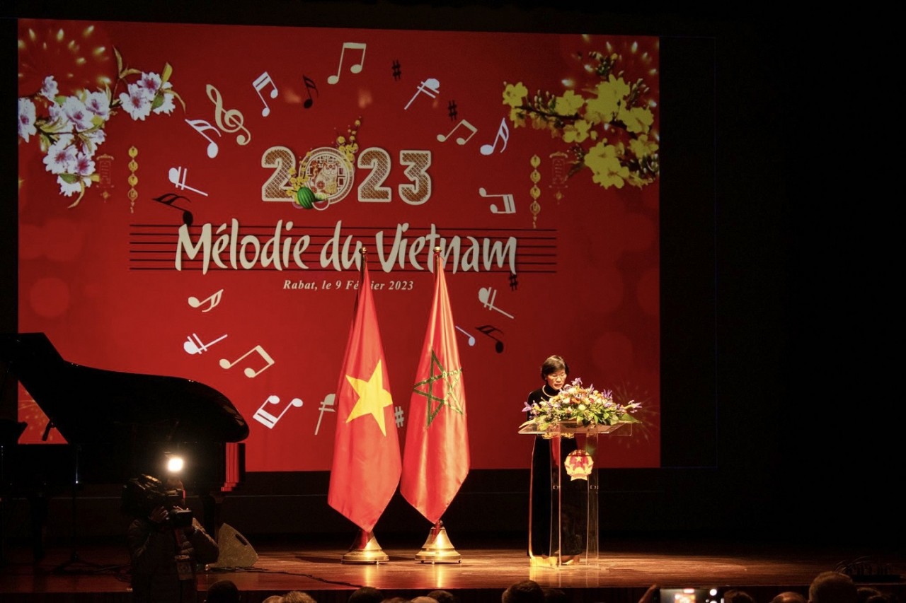 Đại sứ Đặng Thị Thu Hà phát biểu khai mạc chương trình 