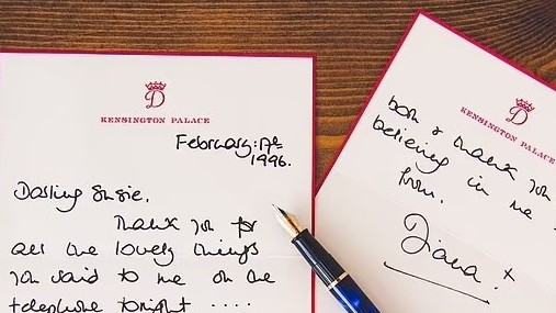 Thông báo số tiền bán bộ sưu tập 32 bức thư của cố Công nương Diana