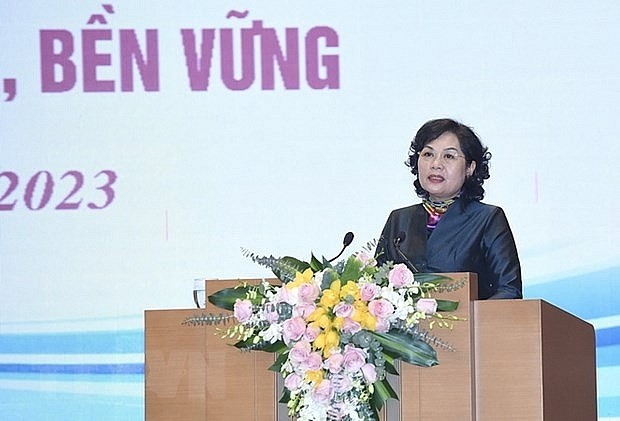 Thống đốc Ngân hàng Nhà nước Việt Nam Nguyễn Thị Hồng. (Nguồn: TTXVN)