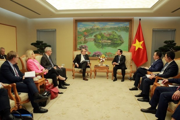 Deputy PM Tran Hong Ha receives French Development Agency CEO Rémy Rioux