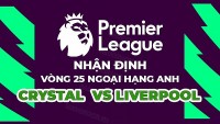 Nhận định trận đấu giữa Crystal Palace vs Liverpool, 02h45 ngày 26/2 - vòng 25 Ngoại hạng Anh