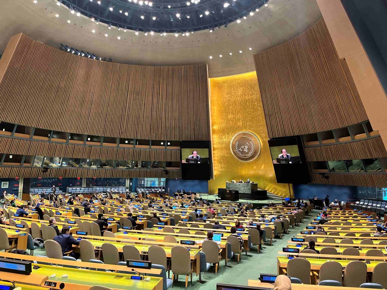Toàn cảnh phiên họp của Đại hội đồng Liên hợp quốc ngày 24/2.