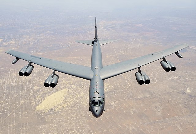 Sau động thái của Nga, Mỹ điều 4 máy bay chiến lược B-52 có khả năng mang vũ khí hạt nhân tới Tây Ban Nha. (Nguồn: Wikipedia)