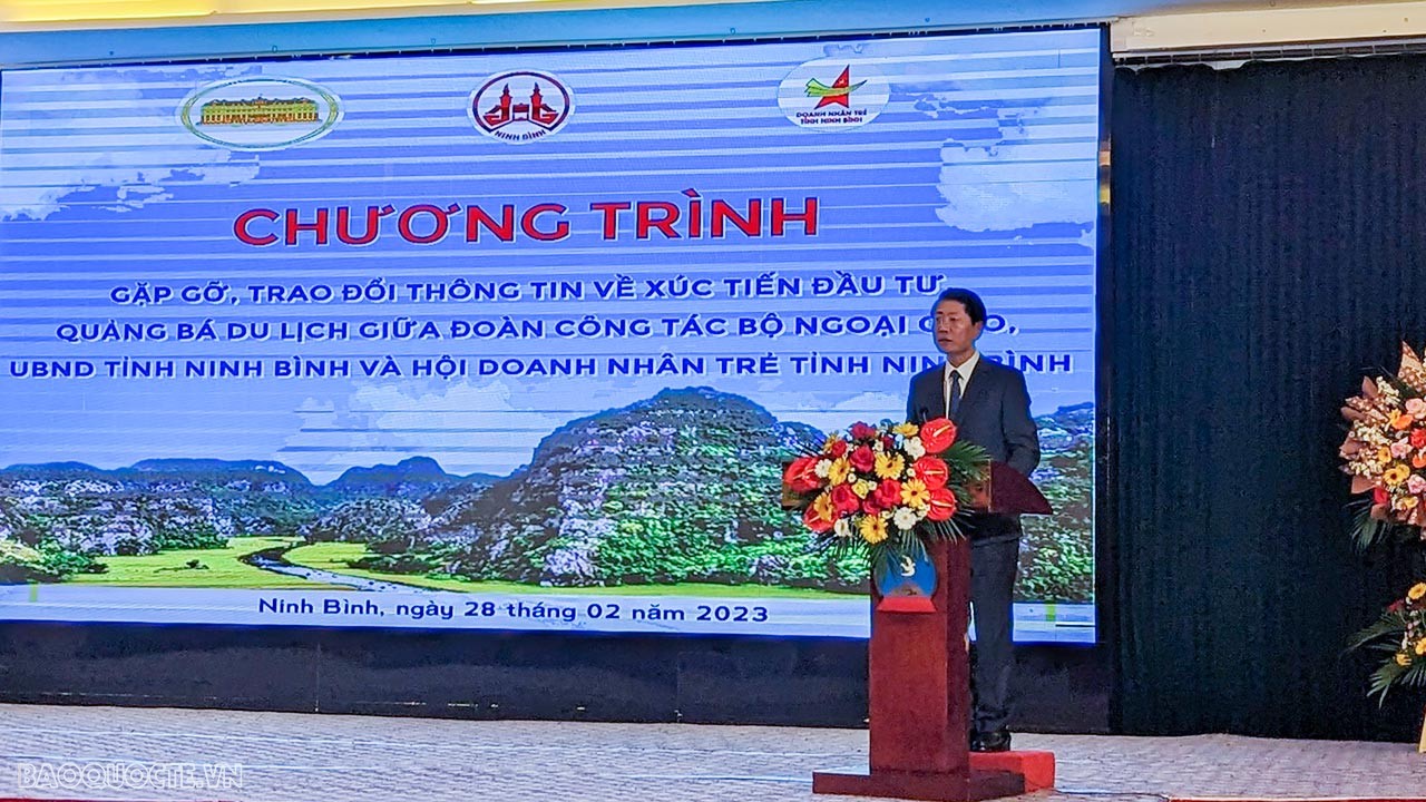 Đoàn Trưởng cơ quan đại diện Việt Nam ở nước ngoài nhiệm kỳ 2023-2026 làm việc với Hội Doanh nhân trẻ tỉnh Ninh Bình