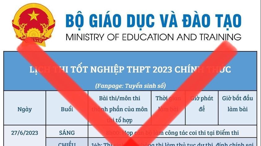 Bộ GD&ĐT cảnh báo một số trang mạng mạo danh công bố chi tiết môn thi tốt nghiệp THPT năm 2023