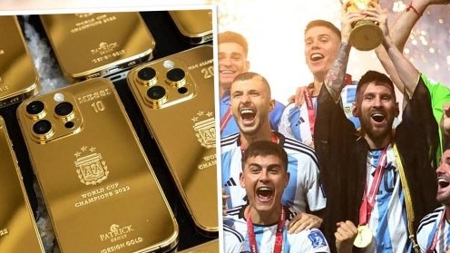 Lionel Messi đặt riêng iPhone mạ vàng tặng đồng đội và thành viên đội tuyển Argentina